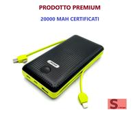 POWER BANK 20000 MAH USB BATTERIA ESTERNA CARICABATTERIA PORTATILE UNIVERSALE