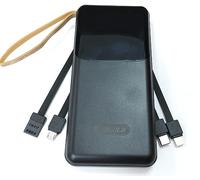 Power Bank 20000mAh con Cavi Integrati Caricatore Portatile USB C con 4 Uscite e 2 Ingressi Ricarica Wireless Compatibile con iPhone Samsung OPPO Xiaomi iPad Switch (Nero) Caricamento Rapido