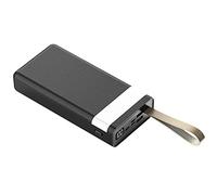 Power Bank 30000mAh Caricabatterie esterno portatile a ricarica rapida con torcia e display a led Batteria di backup ad alta capacità bidirezionale, nero, 148 * 68 mm