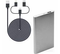 Power Bank 4000mAh Caricatore Portatile Batteria Esterna Cavo 3 in 1 IOs Android