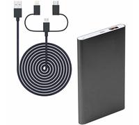 Power Bank 4000mAh Caricatore Portatile Batteria Esterna Cavo 3 in 1 IOs Android
