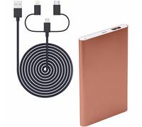 Power Bank 4000mAh Caricatore Portatile Batteria Esterna Cavo 3 in 1 IOs Android
