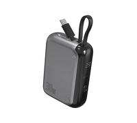 POWER BANK 4SMARTS Pocket con cavo USB-C integrato 10000mAh 30W 10000 mAh, Grigio Siderale