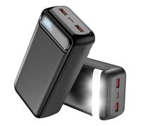 Power Bank 50000 mAh, power bank piccolo ma forte (uscite USB C e ingresso), batteria esterna per cellulare con funzione di ricarica rapida, power bank di grande capacità, compatibile con iPhone 16 15