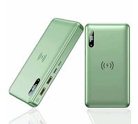 Power Bank 50000Mah 15W Induzione, 65W Qi Wireless PD QC 4.0 Caricabatterie portatile a ricarica rapida con display LCD per il 99% dei dispositivi USB sul mercato, verde