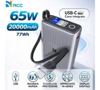 Power Bank 65W compatibile con Lenovo ThinkPad E16 Gen 2 E16 Gen 3 20000mAh 77Wh