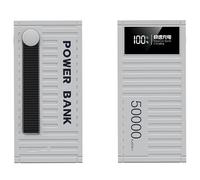 Power Bank/66 W ricarica super veloce 100000 mAh contenitore con display digitale Power Bank 1w20.000 alimentatore mobile di grande capacità per esterni (100000 mAh/Bianco)