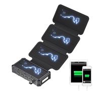 Power Bank a energia solare, caricabatterie a manovella con luce a LED, senza fili, funzione di allarme SOS integrata e bussola per ciclisti, pesca, escursionismo
