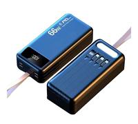 Power Bank ad alta Capacità da 80000 mAh per Campeggio all'aperto Caricabatterie Portatile con 8 uscite e 3 ingressi Batteria Esterna con Display LED per Telefoni Tablet(Size:100000mAh,Color:Nero)