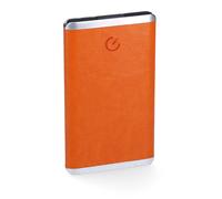 Power Bank Batteria Esterna 5000mAh 5V 2,1 A USB MicroUSB Arancio Martellato