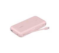 Belkin Caricabatteria portatile, power bank 20K PD 30 W con cavo integrato, ricarica rapida USB-C Power Delivery, caricabatteria portatile per iPhone 16 Series, iPad Pro, Galaxy S25 Series ecc, rosa