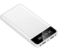 Power Bank, Caricabatterie Portatile 20000Mah Deluxe, Mini Ricarica Ad Alta Velocità Ultra-Compatta Le Batterie Esterne Più Leggere Caricabatterie Portatile Design Ultra Sottile, Bianco, 100