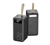 Power Bank, caricabatterie portatile da 80000 mAh/100000 mAh con uscite e ingressi, caricabatterie rapido for telefono con torcia, batteria esterna USB C for campeggio all'aperto(80000mah,D)