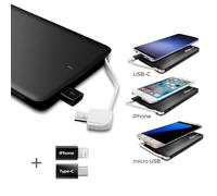 Power Bank Caricabatterie Portatile per Cellulare con Cavo Caricatore da Viaggio