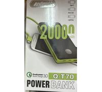 Power Bank Caricatore Portatile 20000 MAHi Cavo IntegratoType C 8 pin USB 3 IN 1