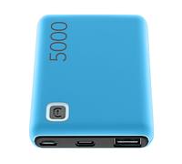 POWERBANK CELLULARLINE POWER ESSENCE 5000 MAH AZZURRO USB-C / MICRO-USB