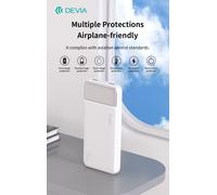 Power bank 10000mah devia 3 uscite 22,5w lcd bianco