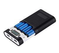 Power Bank - Custodia per batteria fai da te, kit fai da te, 4 x 18650, supporto per caricabatterie USB Power Bank Box, custodia per smartphone (nero)