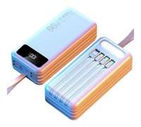 Power Bank da 30000 mAh/60000 mAh/80000 mAh/100000 mAh for campeggio all'aperto, caricabatterie portatile con 8 uscite e 3 ingressi, batteria esterna con display LED for telefoni(White,60000mAh)