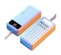 Power Bank For Caricabatterie Portatile Da Campeggio All'aperto Con Batteria Esterna A 8 Uscite E 3 Ingressi Con Display A LED For Telefoni Tablet(White,60000mAh)