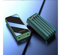 Power Bank Grande Capacità 50000 Ma/Viene Fornito Con Quattro Fili Alimentazione Mobile/Caricabatterie Portatile S/USB C, Verde, 60000Mah