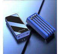 Power Bank Grande Capacità 50000 Ma/Viene Viene Con Alimentazione Mobile A Quattro Fili/Caricabatterie Portatile S/USB C, Blu, 60000Mah