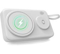 Power Bank Magnetic 3 in 1 Wireless Magnetic Charger Ricarica Rapida Grande Capacità, Batteria esterna portatile senza fili compatibile con iPhone 16-12 Serie, Android/Airpods/Apple Watch