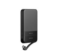 Power bank magnetica EF EcoFlow da 5.000 mAh,caricabatterie portatile wireless, pacco batteria a ricarica rapida da 30W con cavo USB-C,compatibile con MagSafe per iPhone serie 16/15/14/13/12(Nero)