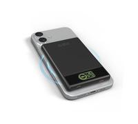 Power bank magnetico 5000 mAh con display integrato, ricarica wireless magnetica