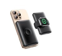 Power Bank magnetico con cavo di ricarica per MagSafe, 4000 mAh Wireless PowerBank con caricabatterie i-Watch, 20 W, ricarica rapida, batteria esterna per Apple Watch/iPhone 16/15/14/13/12 serie