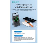 Power bank Magnetico con supporto anche per Apple Watch 22,5W 10.000 mAh Nero