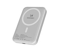 Power bank magnetico da 10000 mAh con cavo USB-C da 25 cm - Bianco
