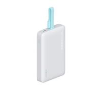 Power bank magnetico da 10000 mAh con USB-C e cavo USB-C integrato - Bianco