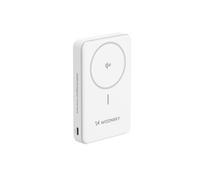 Power bank magnetico Qi2 da 10000 mAh con USB-A, USB-C e supporto PD da 22,5 W - Bianco