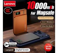 Power Bank Originale Lenovo CCC 10000mAh Sottile per MagSafe, Batteria Portatile per Ricarica Wireless Magnetica Rapida per iPhone e iWatch