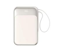 Power Bank Portatile, 15000mAh, Display LED, Design Sottile, Argento