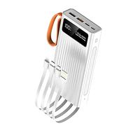 Power Bank portatile 66 W Powerbank a ricarica rapida per gilet riscaldato Gilet Jacket Banca di batterie ad alta capacità per telefono portatile con 4 cavi Torcia, bianco, 50000mAh