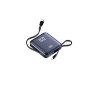 Power Bank portatile con display digitale, ricarica super veloce da 22,5 W, design a doppia linea, adatto ai viaggi, dimensioni compatte, schermo LED, tre colori disponibili (grigio, milliampere