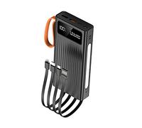 Power Bank portatile da 66 W con ricarica rapida per gilet riscaldato, giacca, batteria ad alta capacità per telefono con 4 cavi, torcia elettrica