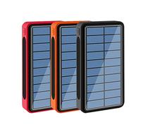 Power Bank, Power Bank 50000 mAh Solare, Caricabatterie Solare Portatile con Torcia a LED, 5 Uscite e 4 Ingressi, Batteria Esterna ad Alta Capacità, Caricabatterie Solare per Attività all'Ap