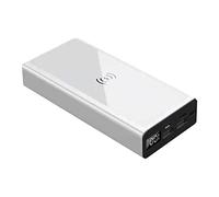 Power Bank, Power Bank Pd22.5W Carica Rapida Bidirezionale 20000mAh Batteria per Telefono Wireless USB C Caricabatterie Portatile Batteria Esterna, Bianco