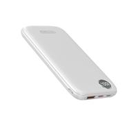 Power Bank - Powerbank portatile USB C a ricarica rapida, 10000 mAh, 12 V/22,5 W, con display a LED, per iPhone 16/15/14/13/12 Plus Pro Max Mini, per Samsung, Android, bianco classico