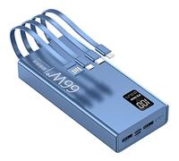 Power Bank, PowerBank Ricarica super rapida 66W Linea autonoma ultrasottile Alimentatore mobile con ricarica flash da 20000 MAh di grande capacità (Colore: Blu, Dimensioni: 20000 mAh)