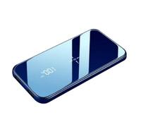 Power Bank QI Wireless 10000 Mah Caricabatterie Wireless Portatile Integrato Ultra-Sottile Mobile Powerbank da Viaggio con Schermo Intero e Specchio