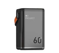 Power Bank, ricarica rapida da 60000 mAh quattro porte USB cellulare per esterni di grande capacità, powerbank portatile da 37 W per l'accumulo di energia, smartphone e altro ancora, nero