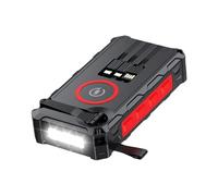 Power Bank Solar, Hand-Cranked Battery Bank Charger with LED Light, Foldable Wireless Powerbank Compass SOS Alarm for Camping Cycling Outdoor Hiking Gear 16.6x8.5x3.5cm