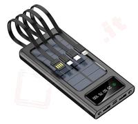 Power Bank Solare 15000mAh 4 Uscite Batteria ricarica al sole smartphone e table