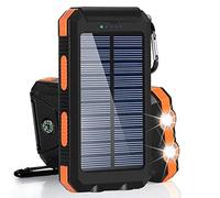 Power Bank, solare 1pc 20000mAh Ricarica portatile Powerbank Caricabatterie esterno impermeabile con LDE Strong Light Charger Bank per tutti gli smartphone