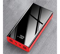 Power Bank Telefono Cellulare 40000Mah Power Bank USB C Caricabatterie Portatile Banca di Potere Batteria Esterna Compatibile con 99% Dispositivi USB sul Mercato, Rosso