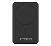 Power Bank Verbatim 5000 mAh Slim Ricarica Rapida MagSafe 20W USB-C Wireless Nero